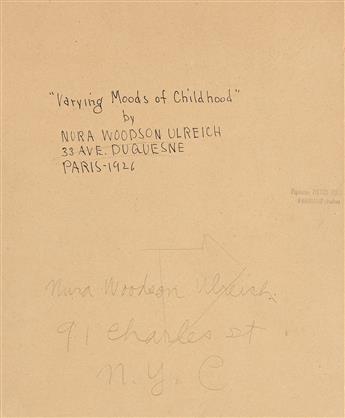NURA WOODSON ULREICH (1899-1950) Varying Moods of Childhood.